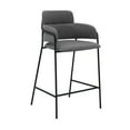 thumbnail image 1 of 26 Inch Leatherette Seating Barstool, Black and Gray, 1 of 5