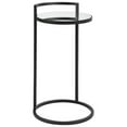 thumbnail image 1 of 26 Inch Metal Frame Mirrored Top Accent Table, Black- Saltoro Sherpi, 1 of 5
