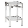 thumbnail image 1 of 26 Inch Metal and Acrylic Accent Table Silver and Clear - Saltoro Sherpi, 1 of 5