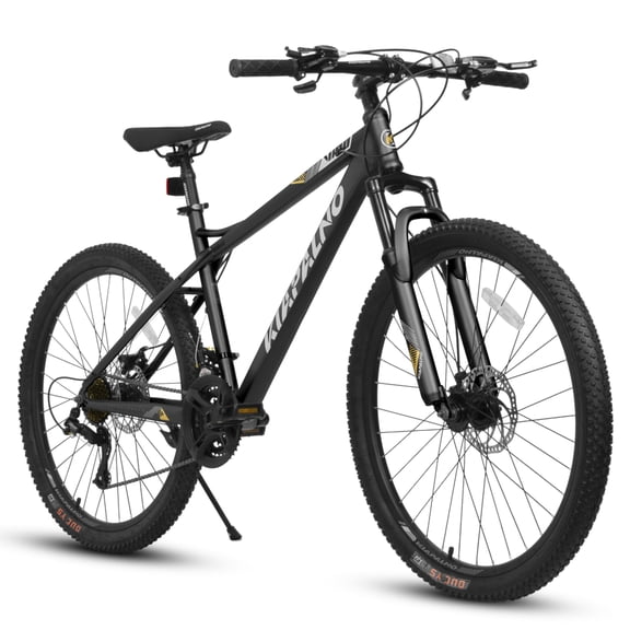 26 Inch Mountain Bike 21 Speed for Adults & Teens, High Carbon Steel Frame, Front Suspension, Dual Mechanical Disc Brakes, 26x2.125 Tires, Unisex Trail & City Bicycle