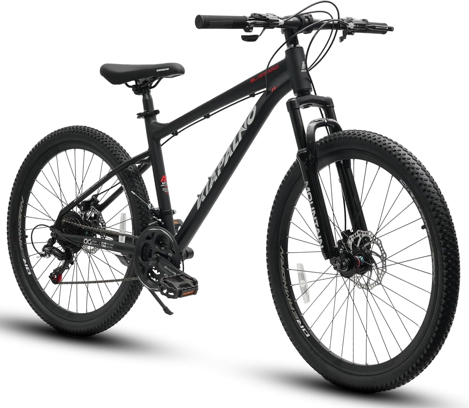 26 Inch Mountain Bike Aluminum Frame, Women Men's 21 Speeds Mountain Bike with Disc Brakes and Front Suspension, Lightweight Sport Teens Bicycle Suitable for 5'2"-6'2" Tall Riders,Black