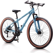 26 Inch Mountain Bike for Men, NEORIVER 21-Speed Men's Mountain Bike, 2.125'' Tires Adult MTB with Suspension Fork, Dual Disc Brakes, Internal Wiring Frame & Auxiliary Handle