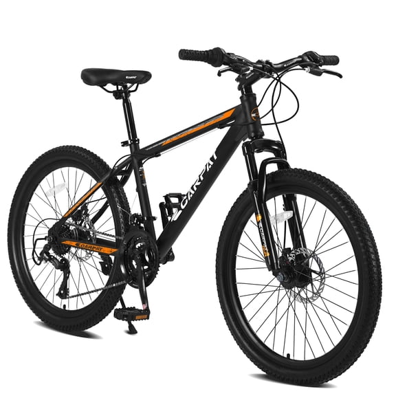26 Inch Mountain Bike, Shimano 21 Speeds with Mechanical Disc Brakes, High-Carbon Steel Frame, Suspension MTB Bikes Mountain Bicycle for Adult & Teenagers