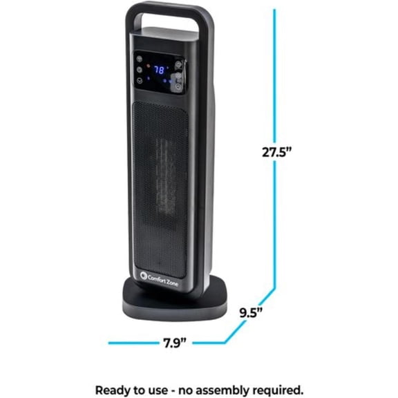 26 Inch Oscillating Digital Tower with Remote and Thermostat
