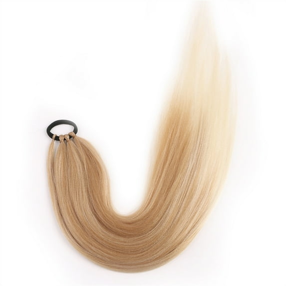 26 Inch Ponytail Extensions Synthetic Boxing Braids Wrap Around Chignon Tail with Rubber Band Hair Ring
