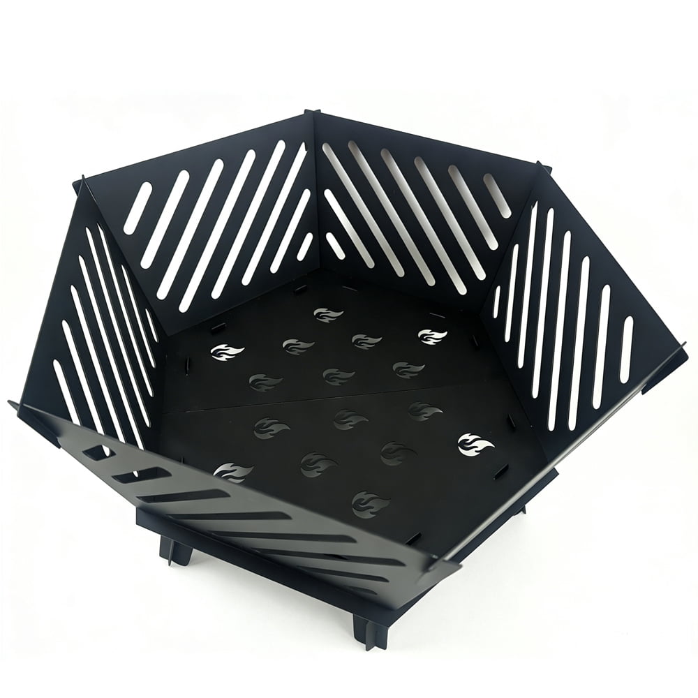 26 Inch Portable Wood Burning Fire Pit Collapsible Outdoor Firepit with Carry Bag for Camping Patio Backyard  LJH