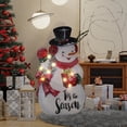 thumbnail image 1 of 26 Inch Pre-Lit Iron Christmas Snowman Sign, 1 of 4