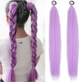 thumbnail image 1 of 26 Inch Pre Stretched Colorful Braiding Hair Synthetic Extensions for Stage Party Halloween Costume Cosplay (Pack of 2), 1 of 4