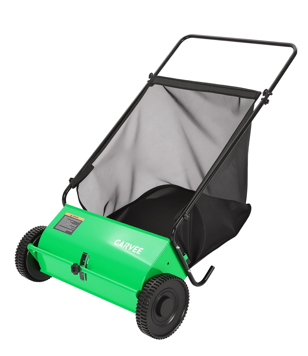 26-Inch Push Lawn Sweeper – 7 Cu. ft Mesh Grass Cutter – Adjustable Height – 4 High-Speed Spinning PP Brushes – Durable Steel Frame & Rubber Wheels – Yard Leaf and Grass Collector