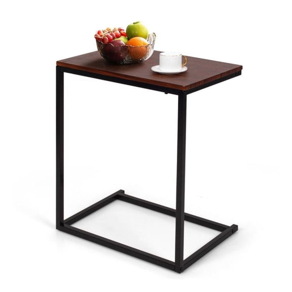26 Inch Sofa Side Table, Laptop Bed Desk, L-Shape End Table Stand