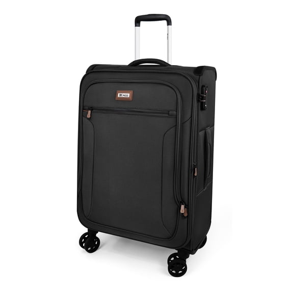 New York Xpress 26" Medium Expandable Softside Luggage with Spinner Wheels & TSA Lock, Black, Xj1907
