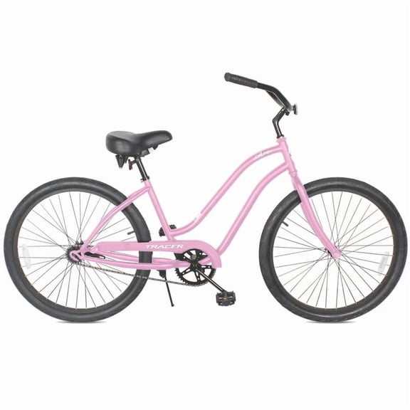 26-Inch Step-Through Cruiser Bike, Tracer ACE, Pink, Coaster Brake