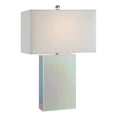26 Inch Table Lamp- Rectangular Stand- Set of 2- Glass- Multitone White ...