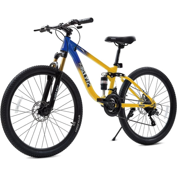 26 Inch Mountain Bike for Men, NEORIVER 21 Speed Man Adult Bicycle with 2.125" All-Terrain Tires, Lockable Suspension & Disc Brake