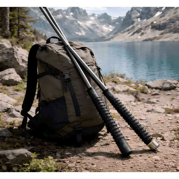 26 Inch Trekking Poles 2 Pack Adjustable Hiking Sticks Lightweight Non-Slip Grip Outdoor Walking Support