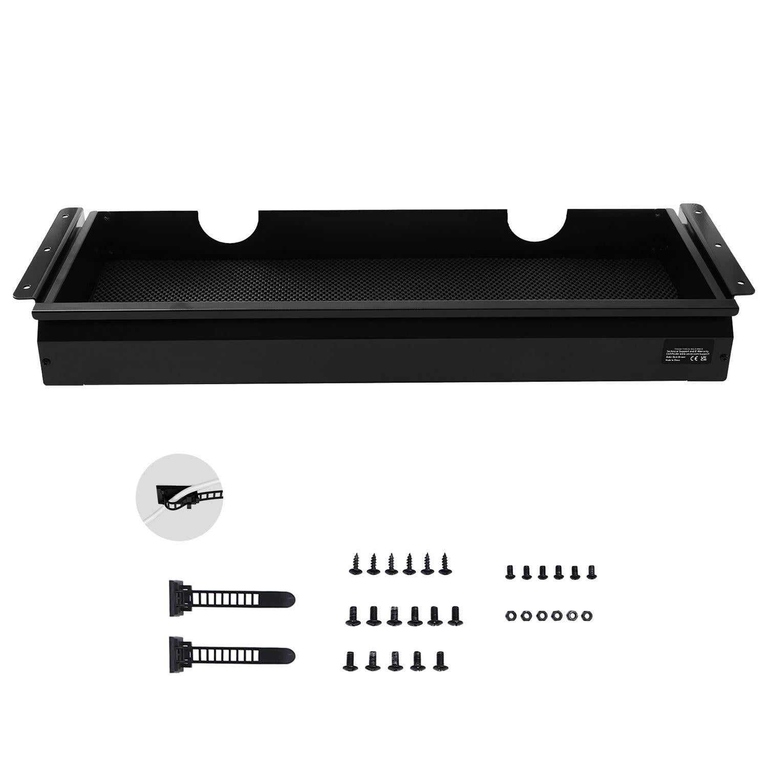 26 Inch Wide Under Desk Slide Out Drawer Hidden Storage Organizer for Office Home Sit Stand Workstation 29x9x4 in