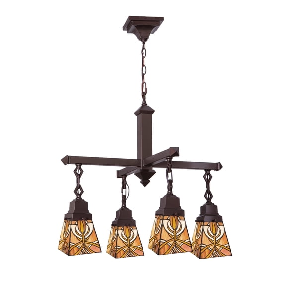 26 Inch Wide glasgow bungalow 4 lt Chandelier