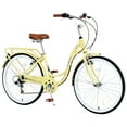 thumbnail image 1 of 26 Inch Women City Bike, 7 Speed Adult Hybrid Bike Commuter Bicycle, Steel Frame with Adjustable Handlebar and Saddle, Multiple Colors, 1 of 6