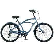 26-Inch Women's Beach Cruiser Bike with 7-Speed and V-Brakes,Deep Blue