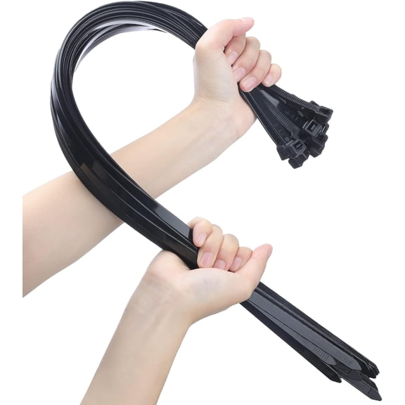 26 Inches Large Zip Ties Heavy Duty 30 Packs - Max Load 200 LBS, Work Temp 5 176 Long Durable Adjustable Nylon Wire for Both Indoor and Outdoor