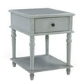 thumbnail image 1 of Saltoro Sherpi 26 Inches Single Drawer Side Table with Turned Legs, Gray, 1 of 3