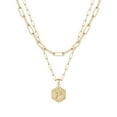 26 Initial Hexagon Necklace For Women Necklaces For Women A Z 26