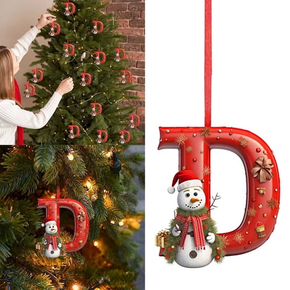 26 Initial Letter Ornaments Christmas Tree Decoration Personalized ...