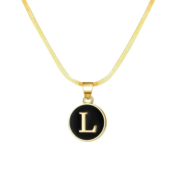 26 Initial Necklace Round Shape 26 Alphabet Chain Necklace A Z 26 Alphabet Initial Gold Necklaces For Women GirlsNecklace for Women Personalized Gifts for Women