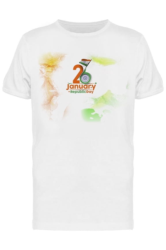 26 January Republic Day, India T-Shirt Men -Image by Shutterstock Men T-Shirt, Male Small