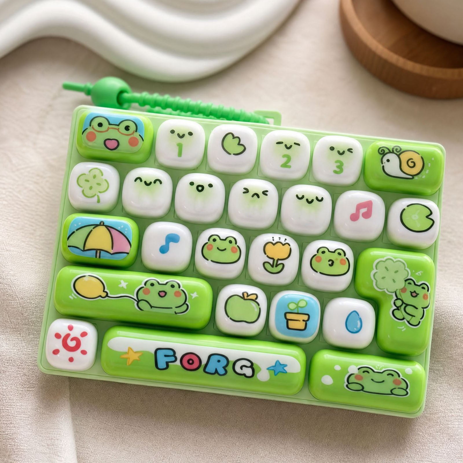 Fidget Button Key Chain 26-Key Mini Mechanical Keyboard Fidget Keychain - Mini Realistic ...