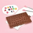 thumbnail image 1 of 26 Letter Alphabet Chocolate Molds Silicone | 51 Cavity Non-Stick Flexible Baking Mold for Candy, Ice & Jelly | 6.81x4.29 Inches | Student, School & Party Treats, 1 of 6