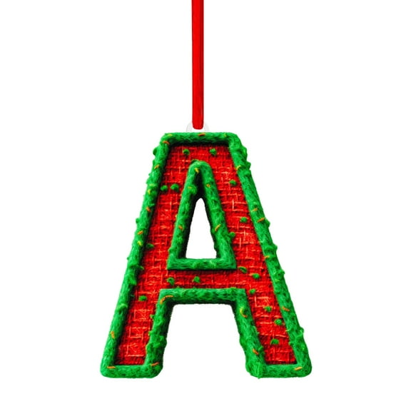 26 Letter Christmas Ornaments Acrylic 2D Flat Design for Christmas Tree Decorations and Holiday Home Decor