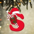 thumbnail image 1 of 26 Letter Christmas Tree Decoration, 2D Acrylic Personalized Christmas Letter Tree Hanging Pendant, 3.1 inch, 1 of 6
