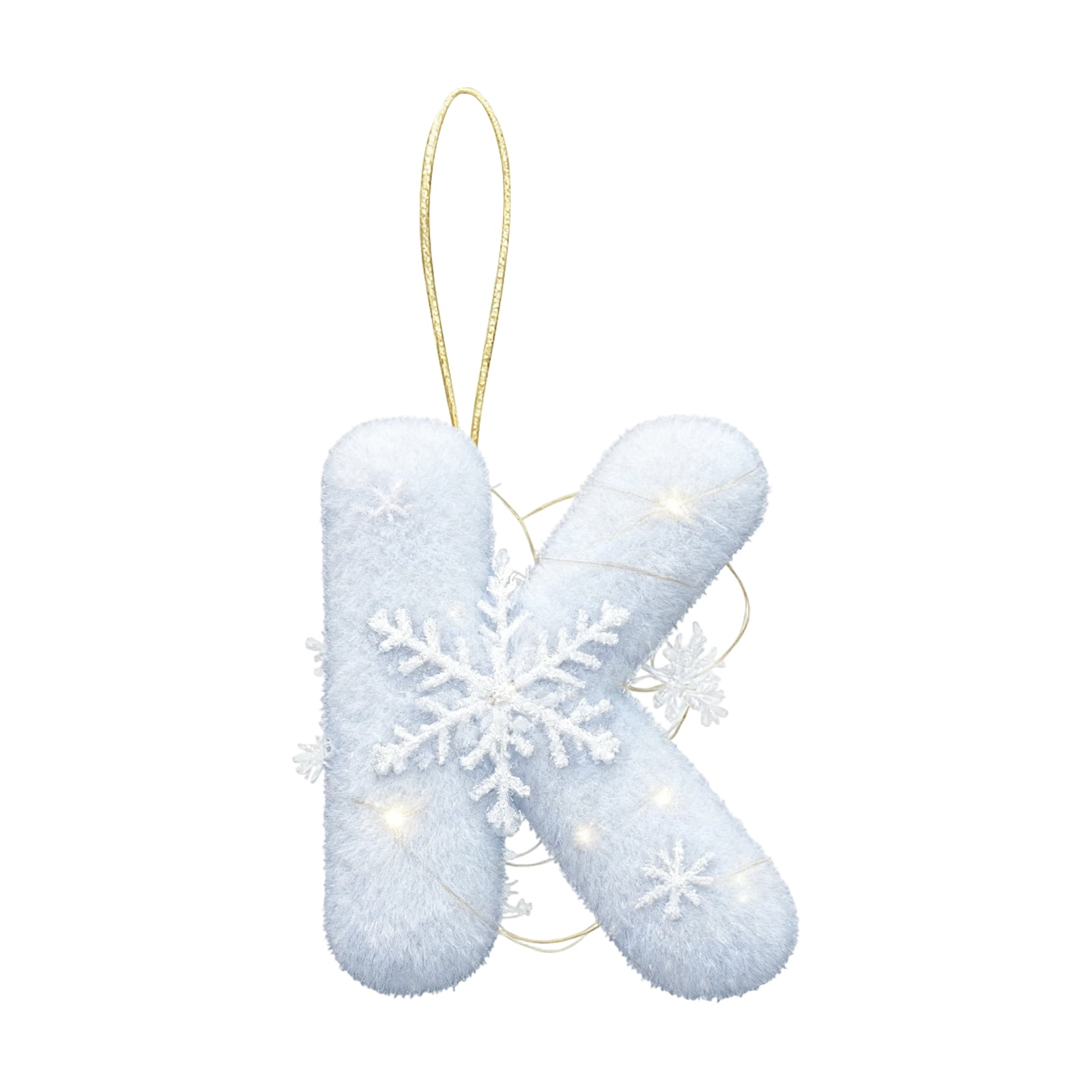 26 Letter Christmas Tree Hanging Pendant, 3.14Inch 2D Acrylic Christmas Letters Ornaments, A to Z Ornament Letters Decorative Hanging Xmas Letters for Christmas Tree DIY Craft Xmas Ornaments (K)