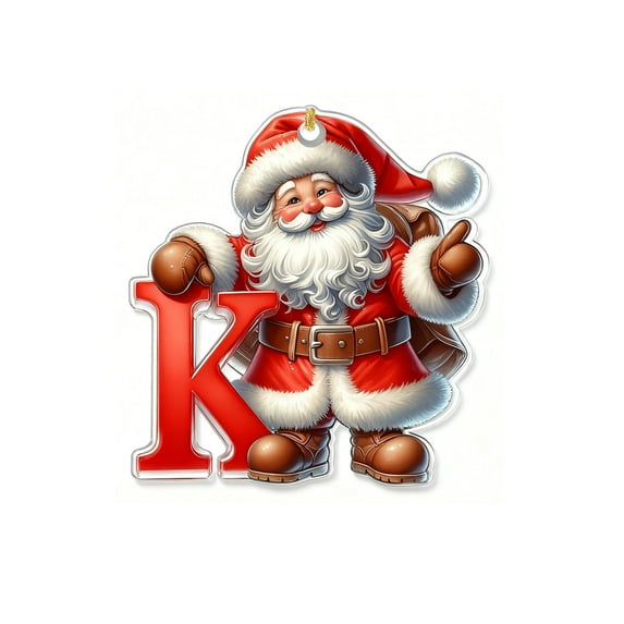 26 Letter Christmas Tree Hanging Pendant, Christmas Letters Ornaments A to Z Ornament Letters Decorative Hanging Xmas Alphabet Letters for Christmas Tree DIY Craft Xmas Ornaments