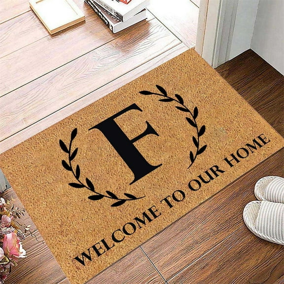 26 Letter Doormat F,1* Floor Mat,Funny Welcome Doormat Entryway Front Porch Rugs 60 * 40Cm Anti Bottom Floor Indoor Outdoor Carpet for Farmhouse Patio Home Decor 26 Letter Floor Mat