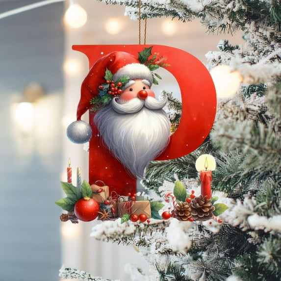 26 Letter Ornaments for Christmas Tree Decoration, Christmas Initial ...