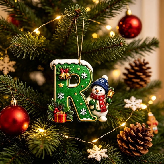 26 Letter Ornaments for Christmas Tree Decoration - Personalized Hanging Pendant Xmas Alphabet for Christmas Initial Ornament, DIY Craft Ornaments,Original Gifts for Family Friends