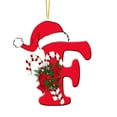 thumbnail image 1 of Christmas 26 Letter Ornaments, Tree Decoration Christmas Alphabet Shaped Tree Hanging Pendant for DIY Craft (F), 1 of 6