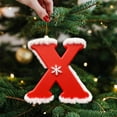 thumbnail image 1 of 26 Letter Ornaments for Christmas Tree Personalized A-Z Alphabet Hanging Decorations, Xmas Tree Hanging Pendants for Holiday Decor 2D, 1 of 4