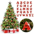 thumbnail image 1 of 26-Letter Personalized Christmas Tree Pendants - 3.15in Customizable Alphabet Decor for Holiday Trees, Durable Material, Perfect for Family Name/Message Setup, Festive Hanging Ornaments, 8cm, L, 1 of 9
