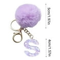 thumbnail image 1 of 26 Letter Purple Velvet Ball Pendant,Letter Keychain,Keychain Pendant,Backpack Pendant,Initial Keychain,Personalized Letter,Cute Keychain,Velvet Ball,Holiday Gift,Custom Pendant, 1 of 6