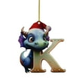 thumbnail image 1 of 26 Letters Christmas Ornament New Decoration Ornaments Christmas Dragon Baby Egg Acrylic Christmas Hanging Ornament Hangs Home Decor, 1 of 7