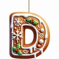 thumbnail image 1 of 26 Letters Christmas Tree Decoration, Gingerbread Alphabet Ornaments for Christmas Tree Candy Initial Letter Pendant with Berries Pattern, Christmas Decoration Xmas Tree Hanging Decor, 1 of 7