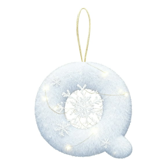 26 Letters Christmas Tree Decoration Pendant Personalized DIY 26 Letters Christmas Tree Decoration Pendant,Alphabet for Tree/Wreath Decor - DIY Holiday Name Speller White(Q)