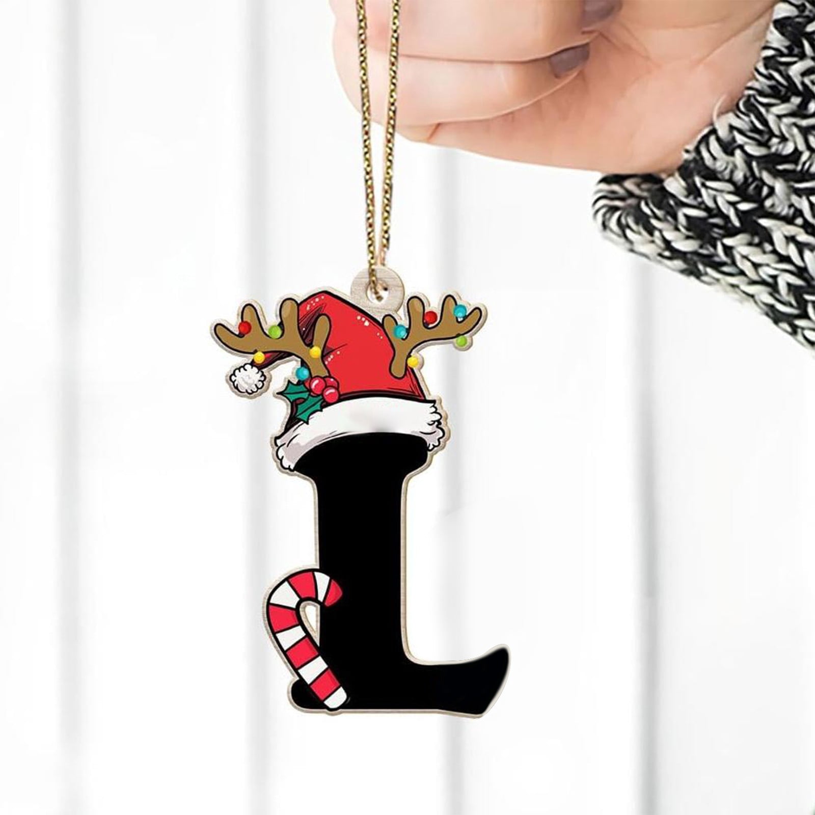 26 Letters Christmas Tree Ornament Pendant Diy Alphabet Atmosphere 1Pc ...