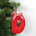 thumbnail image 1 of 26 Letters Christmas Tree Pendant 4.7inch Red Felt Letters Hanging Ornaments with Plaid Bow and Bell Xmas Stocking Alphabet Name Tags for DIY Craft Holiday Hanging Ornaments, 1 of 5