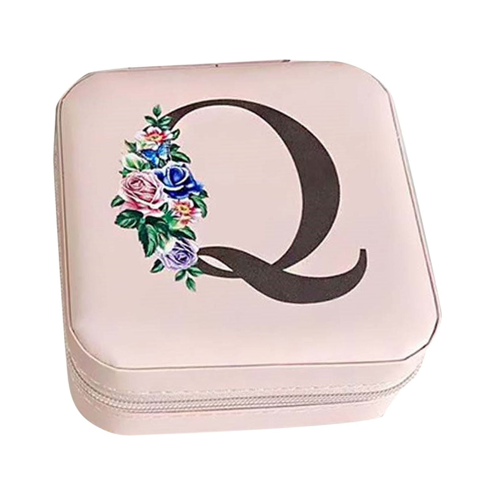 26 Letters Earring Jewelry Display Storage Box Case Organizer Flannel