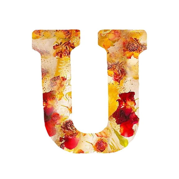 26 Letters Floral Resin Night Light Handmade Floral Pressed Flower Letters with Led Light, Personalized Custom Dry Flower Name Night Light Lamp for Birthday Party Decor, Christmas Decor