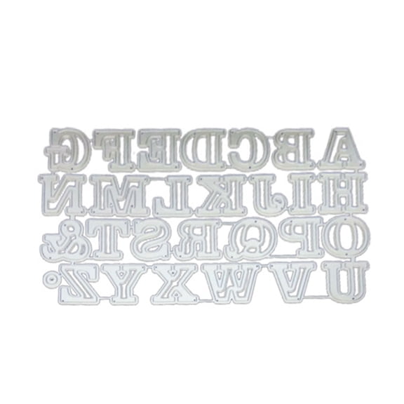 26 Letters Metal Cutting Die 26 Letters Die Embossing Script Die for Birthday Cards